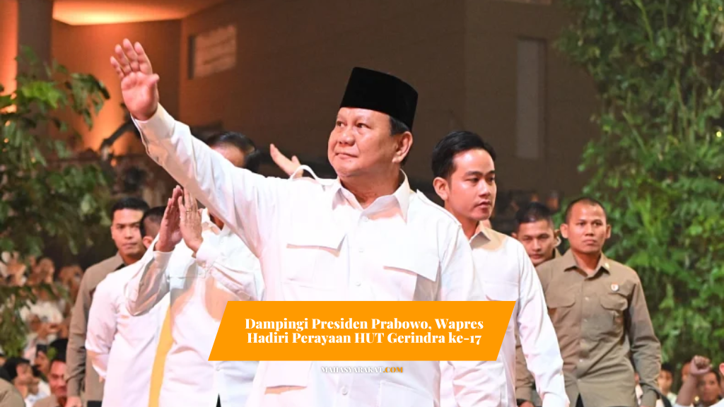 Wapres Gibran dampingi Presiden Prabowo di HUT Gerindra ke-17. Presiden tekankan pentingnya persatuan dan kepercayaan rakyat dalam sambutannya.