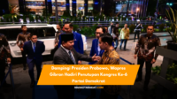 Wapres Gibran dampingi Presiden Prabowo hadiri Penutupan Kongres Ke-6 Partai Demokrat. AHY kembali pimpin partai, SBY tetap jadi Ketua Majelis Tinggi.